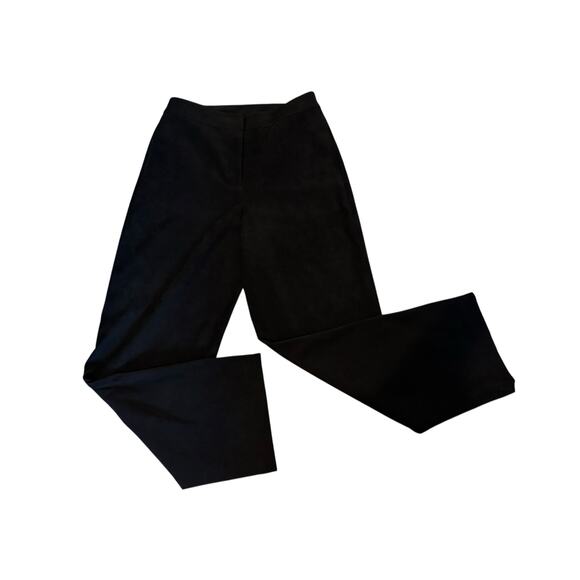 Talbots Pants - VTG 90s Talbots Petites Black Faux Suede Stretch Work Pants Size 2P QuietLuxury
